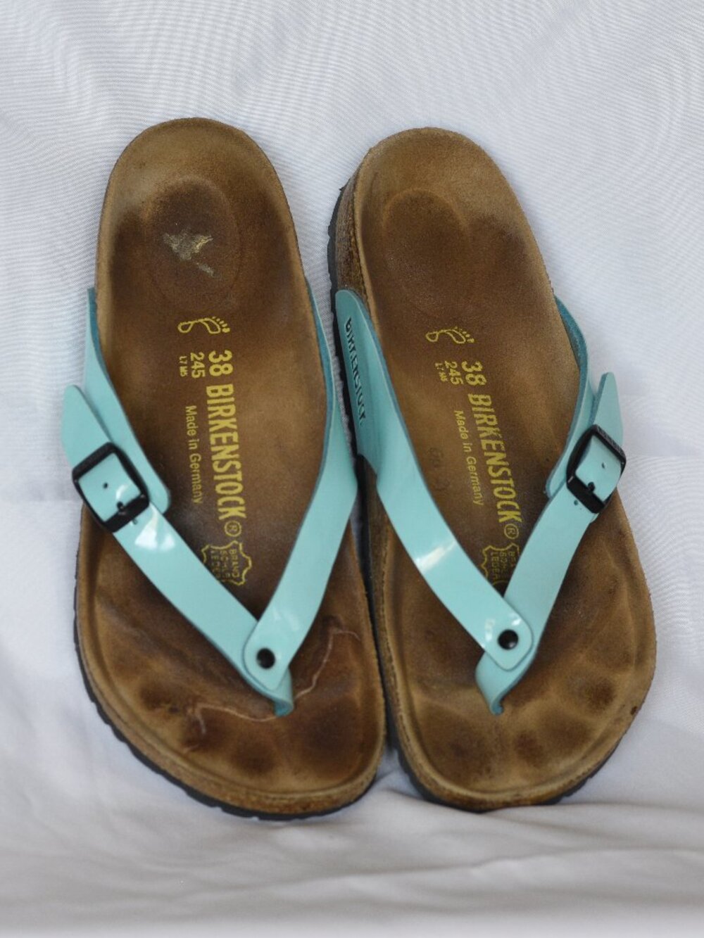 Birkenstock Blue Thong Sandals Size 38